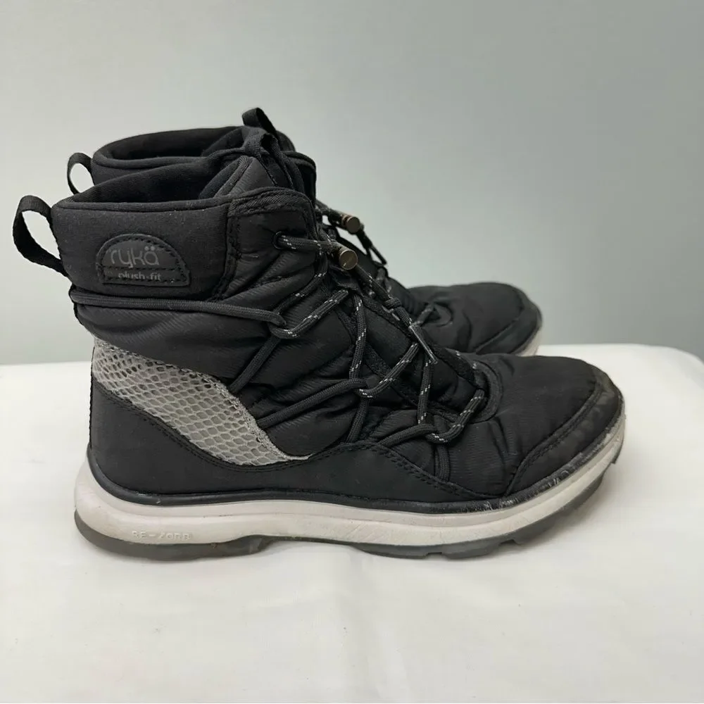 Ryka plush fit Brae Re-Zorb cold weather lace up boots‎ women's 7.5